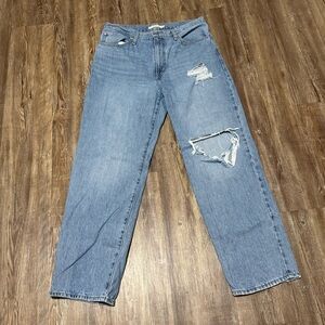 Levi's '94 Baggy Jeans Women's 29/31 High Rise Distressed Relaxed Fit Denim